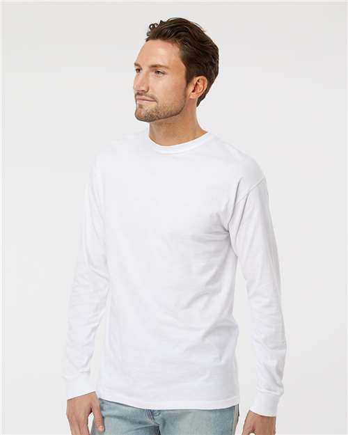 M&O Unisex Gold Soft Touch Long Sleeve T-Shirt - 4820 - 4820M White