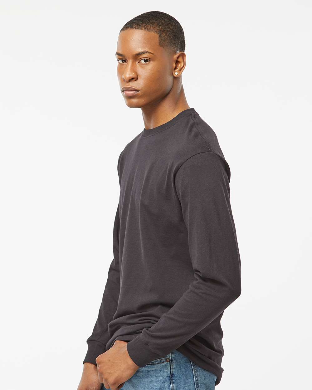 M&O Unisex Gold Soft Touch Long Sleeve T-Shirt - 4820 - 4820M Charcoal