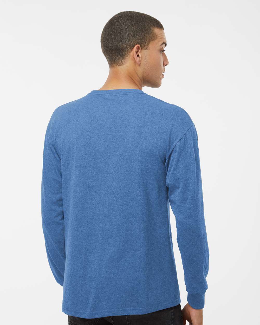 M&O Unisex Gold Soft Touch Long Sleeve T-Shirt - 4820 - 4820M Heather Royal