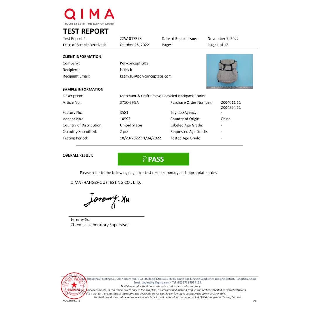 Merchant & Craft Revive Recycled Backpack Cooler - 3750-39