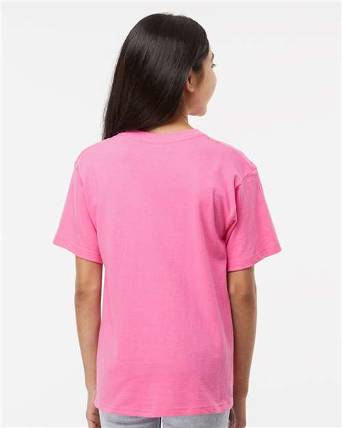 M&O Youth Gold Soft Touch T-Shirt - 4850 - 4850M Azalea