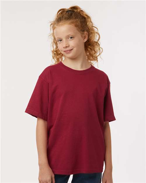 M&O Youth Gold Soft Touch T-Shirt - 4850 - 4850M Cardinal Red