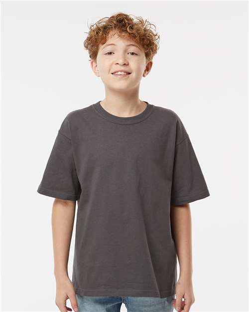 M&O Youth Gold Soft Touch T-Shirt - 4850 - 4850M Charcoal