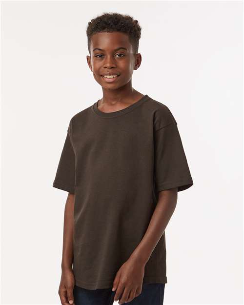 M&O Youth Gold Soft Touch T-Shirt - 4850 - 4850M Chocolate