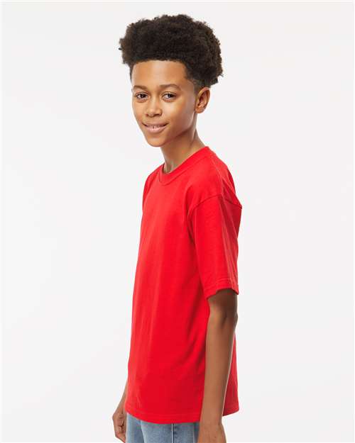 M&O Youth Gold Soft Touch T-Shirt - 4850 - 4850M Deep Red