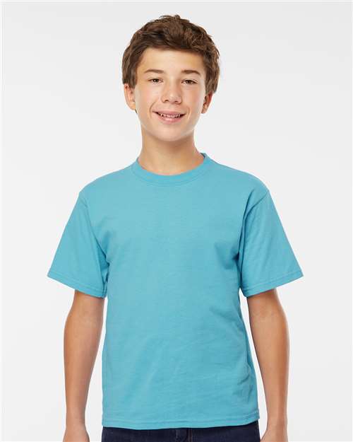 M&O Youth Gold Soft Touch T-Shirt - 4850 - 4850M Diving Blue