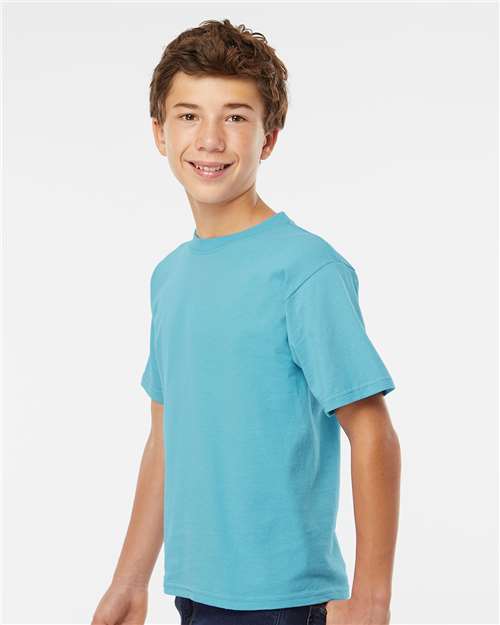 M&O Youth Gold Soft Touch T-Shirt - 4850 - 4850M Diving Blue