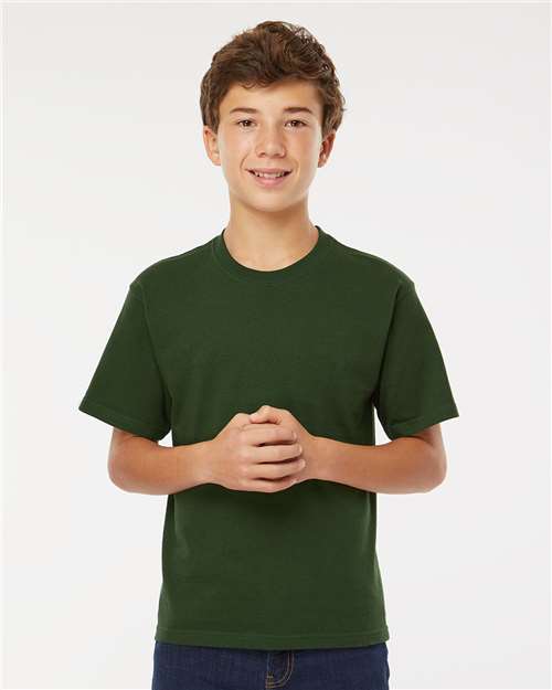 M&O Youth Gold Soft Touch T-Shirt - 4850 - 4850M Forest Green