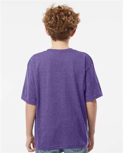 M&O Youth Gold Soft Touch T-Shirt - 4850 - 4850M Heather Purple