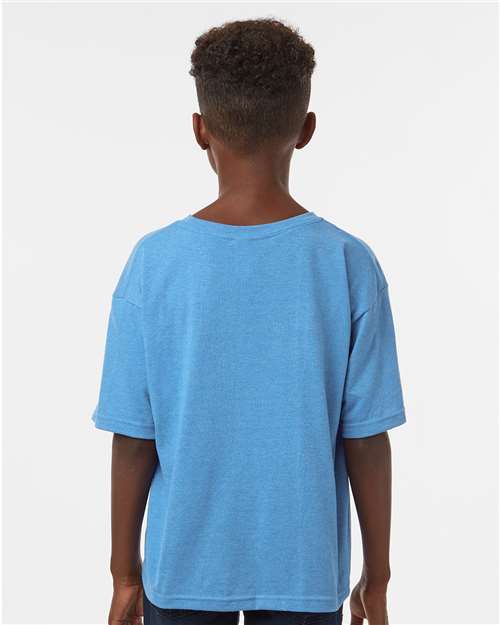 M&O Youth Gold Soft Touch T-Shirt - 4850 - 4850M Heather Turquoise