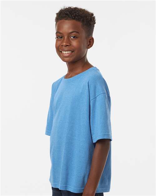 M&O Youth Gold Soft Touch T-Shirt - 4850 - 4850M Heather Turquoise