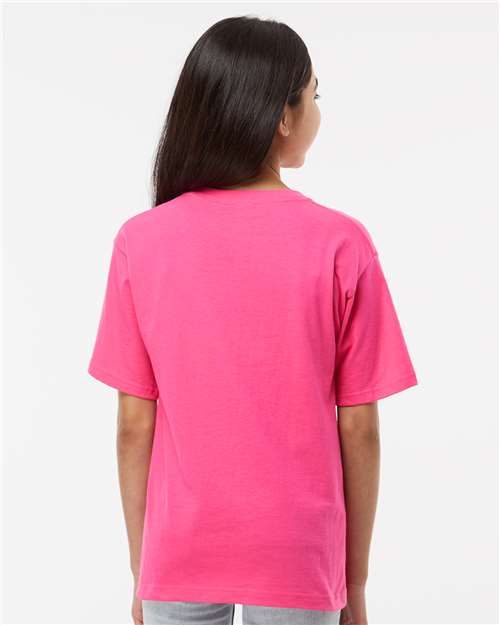 M&O Youth Gold Soft Touch T-Shirt - 4850 - 4850M Heliconia