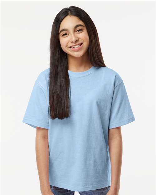 M&O Youth Gold Soft Touch T-Shirt - 4850 - 4850M Light Blue
