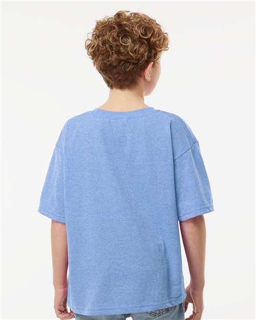 M&O Youth Gold Soft Touch T-Shirt - 4850 - 4850M Light Blue Heather