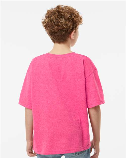 M&O Youth Gold Soft Touch T-Shirt - 4850 - 4850M Neon Pink