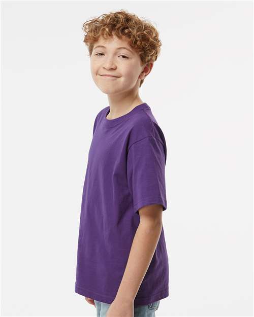 M&O Youth Gold Soft Touch T-Shirt - 4850 - 4850M Purple