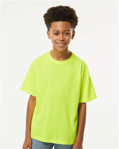 M&O Youth Gold Soft Touch T-Shirt - 4850 - 4850M Safety Green