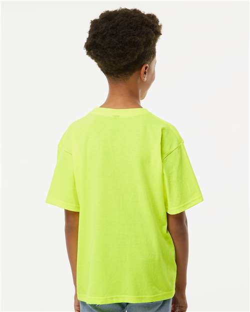 M&O Youth Gold Soft Touch T-Shirt - 4850 - 4850M Safety Green