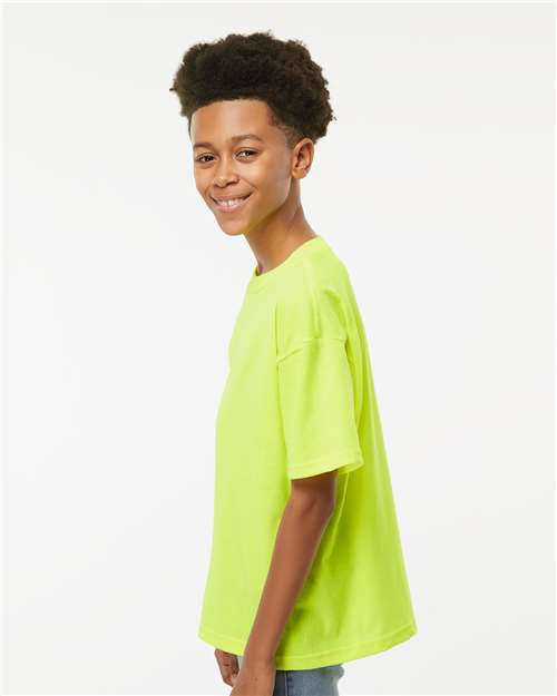 M&O Youth Gold Soft Touch T-Shirt - 4850 - 4850M Safety Green