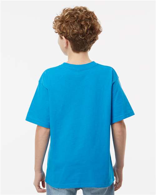 M&O Youth Gold Soft Touch T-Shirt - 4850 - 4850M Sapphire