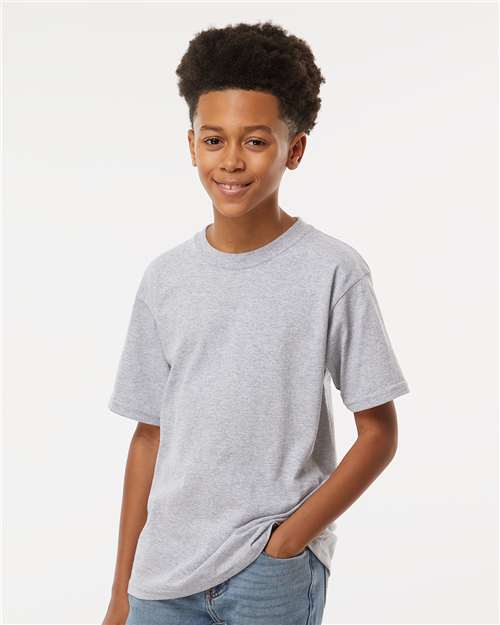 M&O Youth Gold Soft Touch T-Shirt - 4850 - 4850M Sport Grey