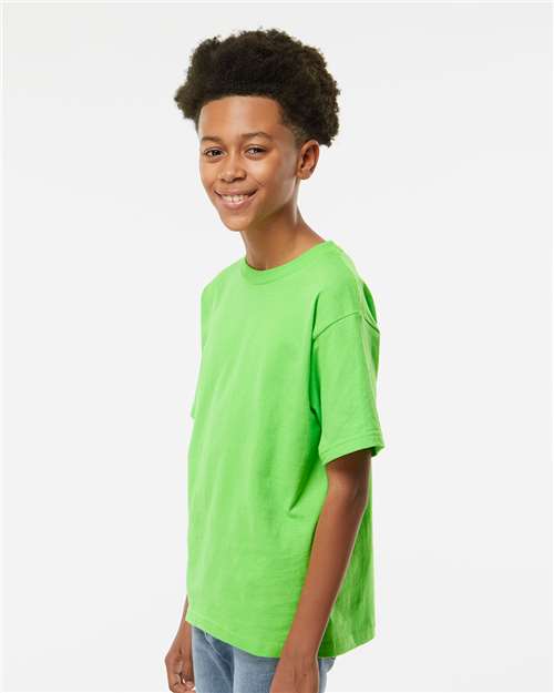 M&O Youth Gold Soft Touch T-Shirt - 4850 - 4850M Vivid Lime