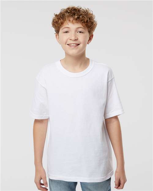 M&O Youth Gold Soft Touch T-Shirt - 4850 - 4850M White