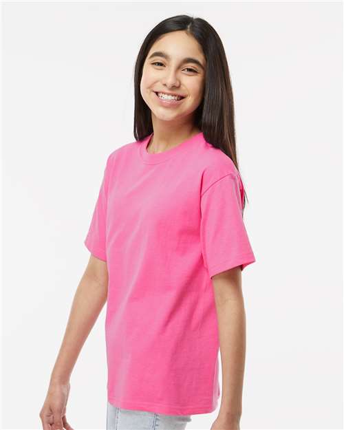 M&O Youth Gold Soft Touch T-Shirt - 4850 - 4850M Azalea