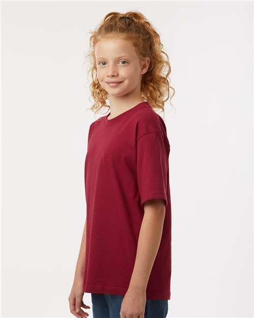 M&O Youth Gold Soft Touch T-Shirt - 4850 - 4850M Cardinal Red
