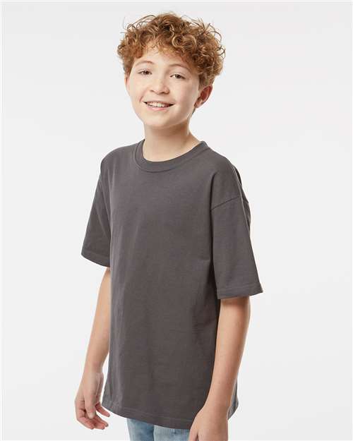 M&O Youth Gold Soft Touch T-Shirt - 4850 - 4850M Charcoal
