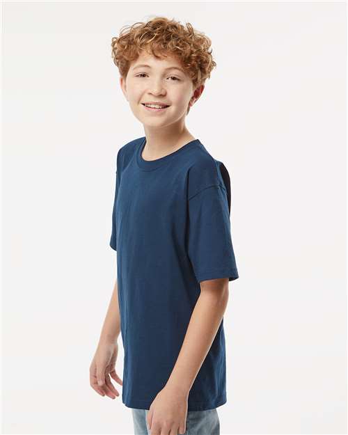 M&O Youth Gold Soft Touch T-Shirt - 4850 - 4850M Deep Navy