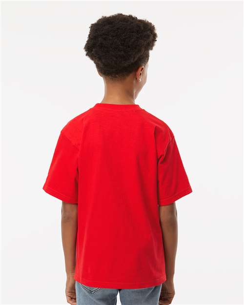 M&O Youth Gold Soft Touch T-Shirt - 4850 - 4850M Deep Red