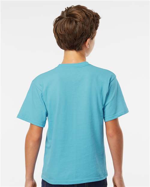 M&O Youth Gold Soft Touch T-Shirt - 4850 - 4850M Diving Blue