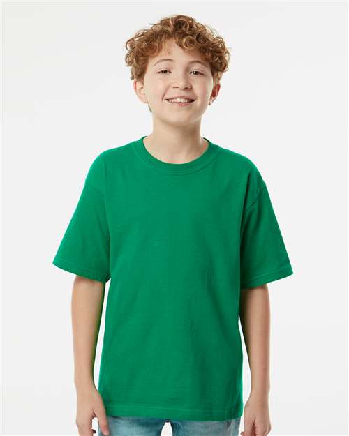M&O Youth Gold Soft Touch T-Shirt - 4850 - 4850M Fine Kelly Green