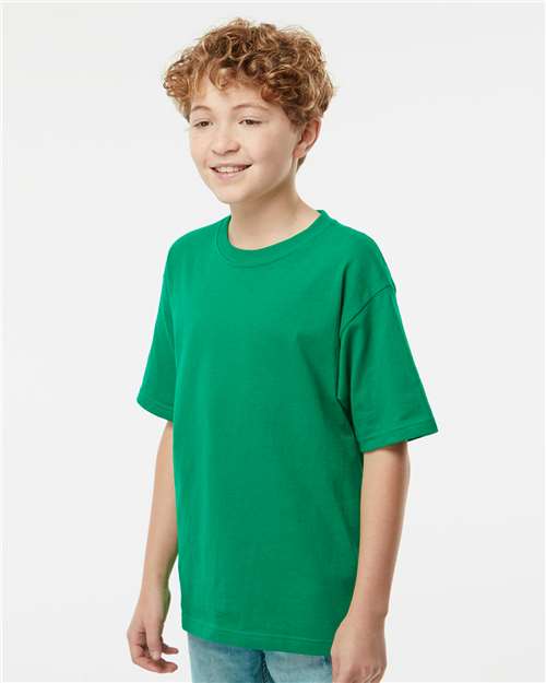 M&O Youth Gold Soft Touch T-Shirt - 4850 - 4850M Fine Kelly Green