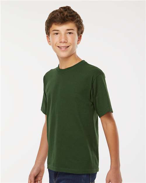M&O Youth Gold Soft Touch T-Shirt - 4850 - 4850M Forest Green