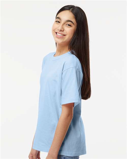 M&O Youth Gold Soft Touch T-Shirt - 4850 - 4850M Light Blue