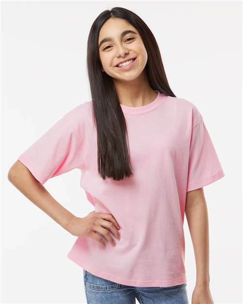 M&O Youth Gold Soft Touch T-Shirt - 4850 - 4850M Light Pink