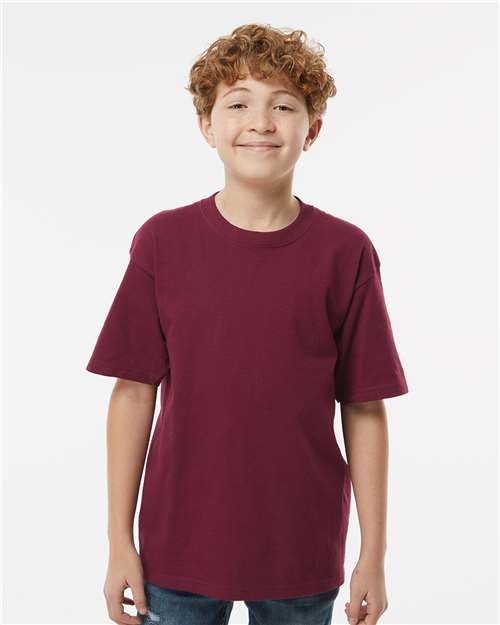 M&O Youth Gold Soft Touch T-Shirt - 4850 - 4850M Maroon