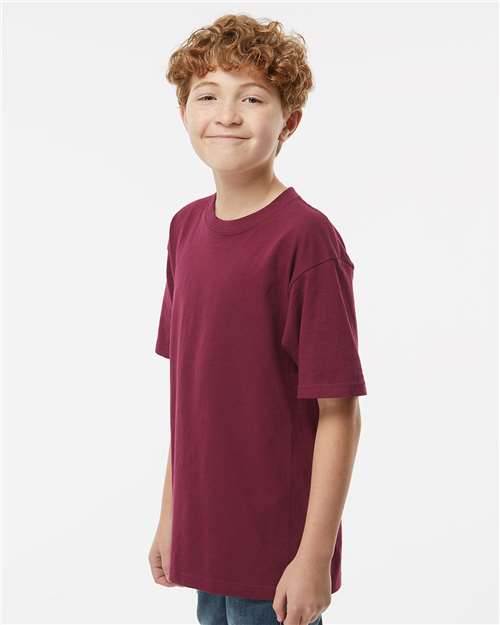 M&O Youth Gold Soft Touch T-Shirt - 4850 - 4850M Maroon