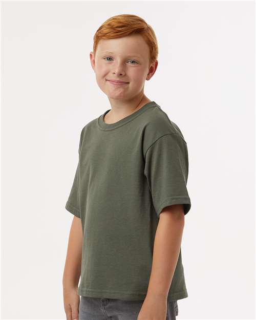 M&O Youth Gold Soft Touch T-Shirt - 4850 - 4850M Military Green