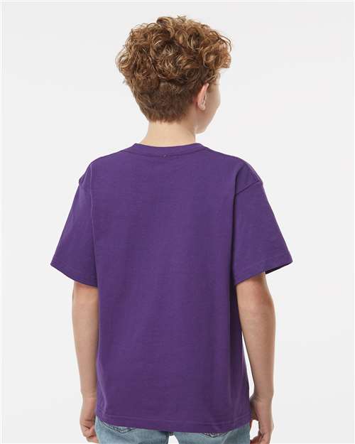 M&O Youth Gold Soft Touch T-Shirt - 4850 - 4850M Purple