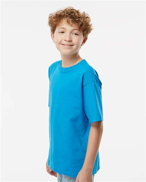 M&O Youth Gold Soft Touch T-Shirt - 4850 - 4850M Sapphire
