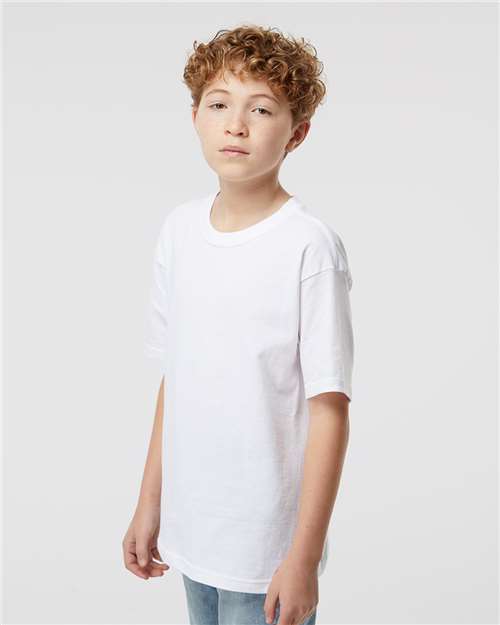M&O Youth Gold Soft Touch T-Shirt - 4850 - 4850M White