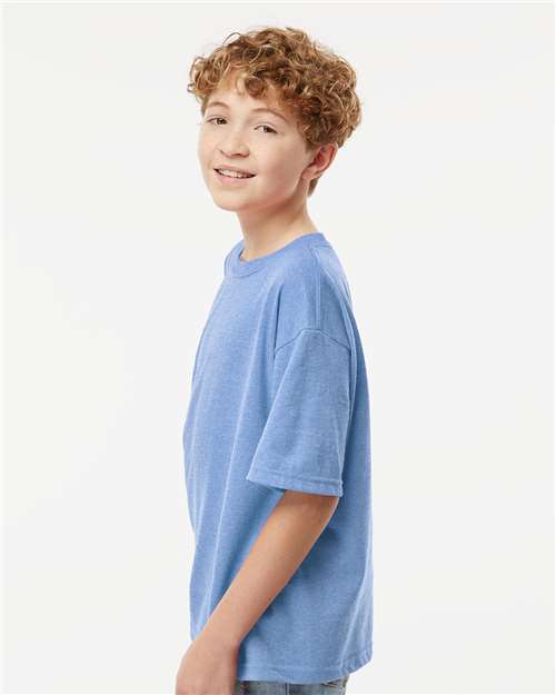 M&O Youth Gold Soft Touch T-Shirt - 4850 - 4850M Light Blue Heather