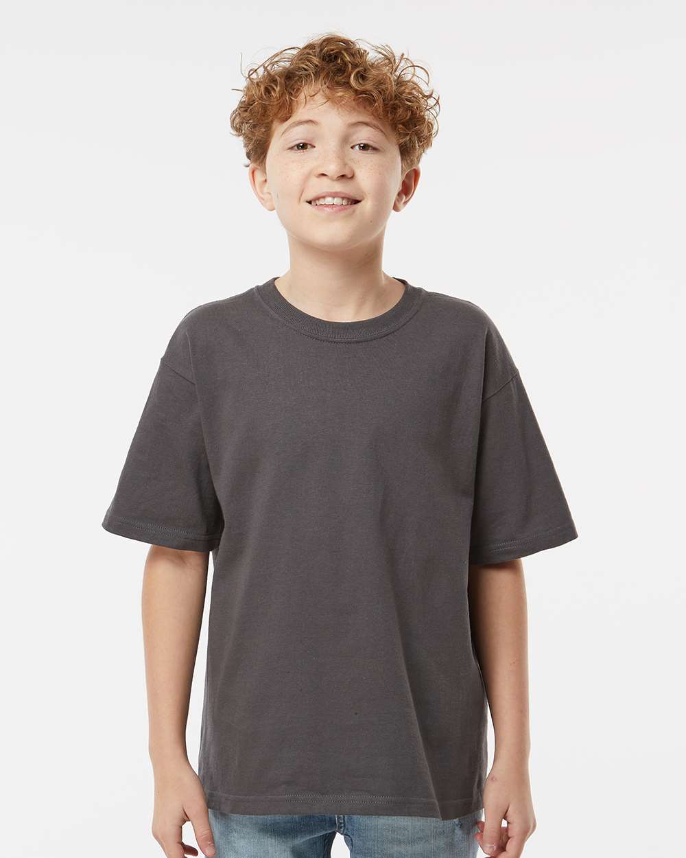 M&O Youth Gold Soft Touch T-Shirt - 4850 - 4850M Charcoal