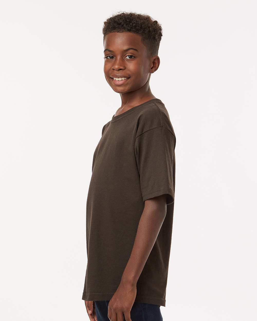 M&O Youth Gold Soft Touch T-Shirt - 4850 - 4850M Chocolate