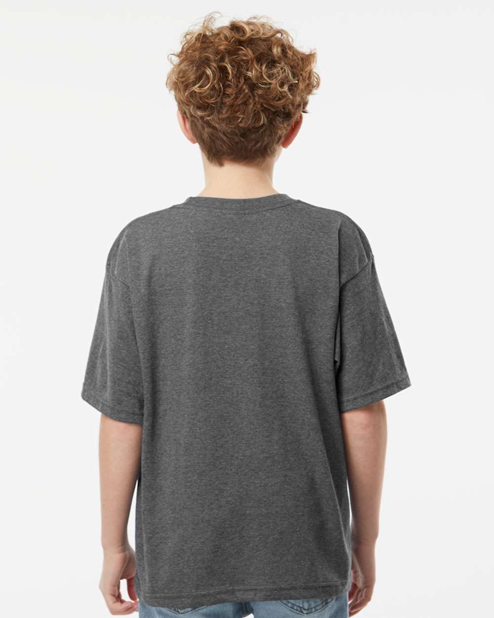 M&O Youth Gold Soft Touch T-Shirt - 4850 - 4850M Dark Heather