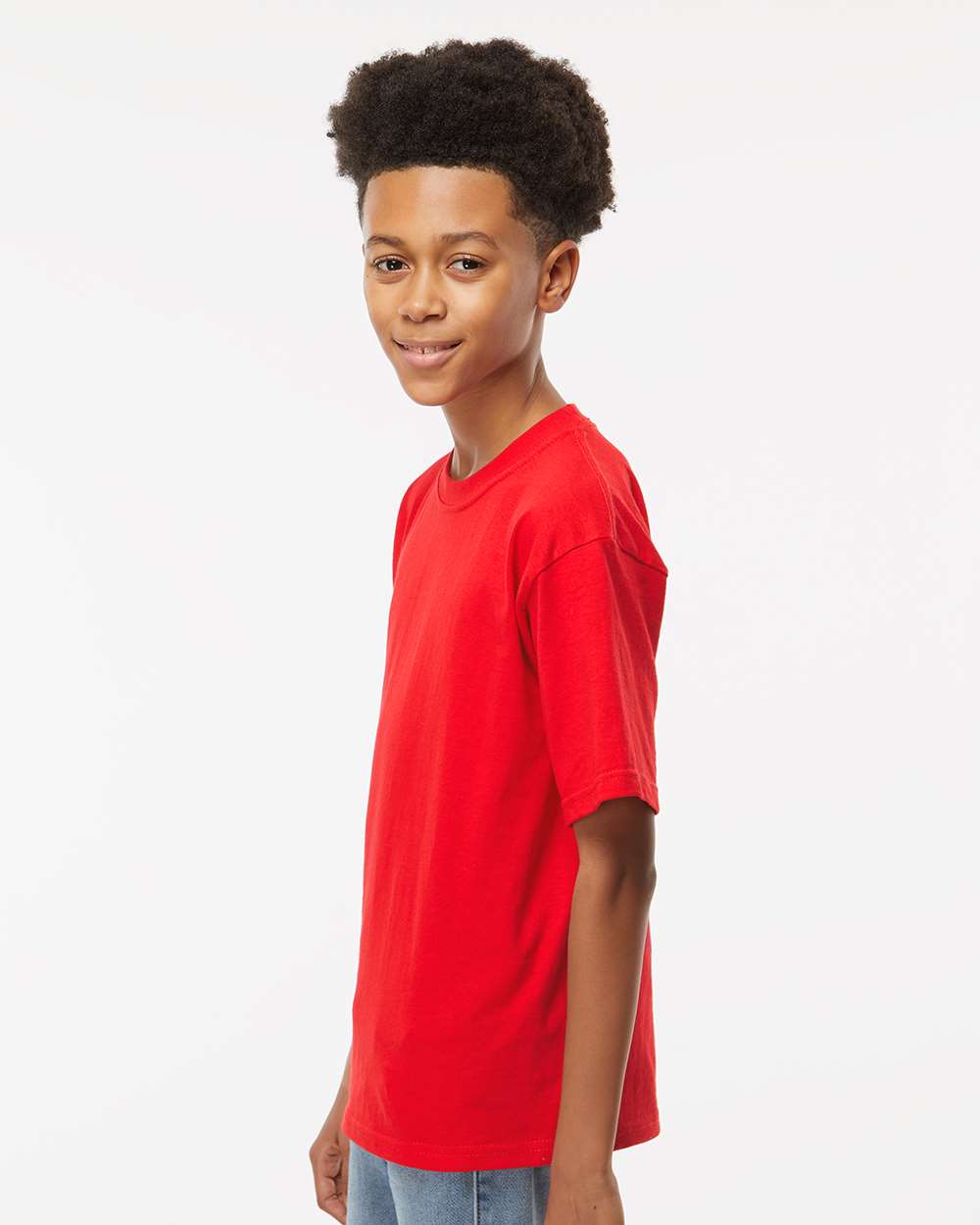 M&O Youth Gold Soft Touch T-Shirt - 4850 - 4850M Deep Red