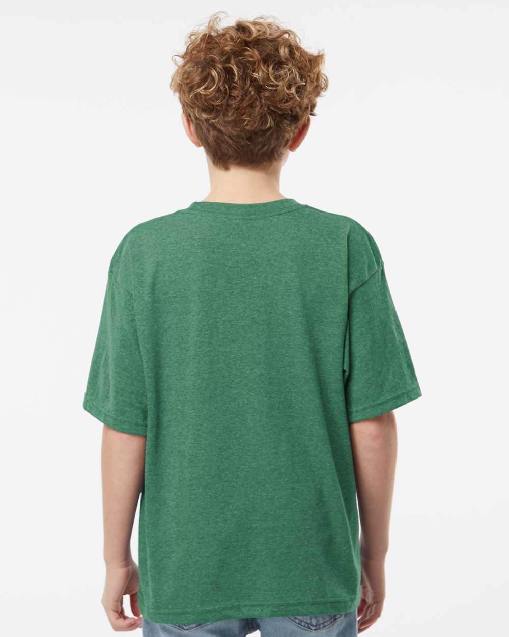 M&O Youth Gold Soft Touch T-Shirt - 4850 - 4850M Heather Kelly Green